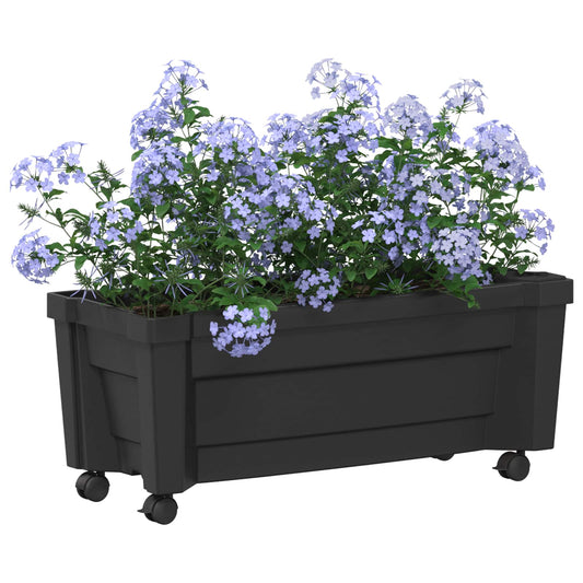 Calypso cserép kerekekkel Antracitszürke 79 x 35 x 33 cm PP