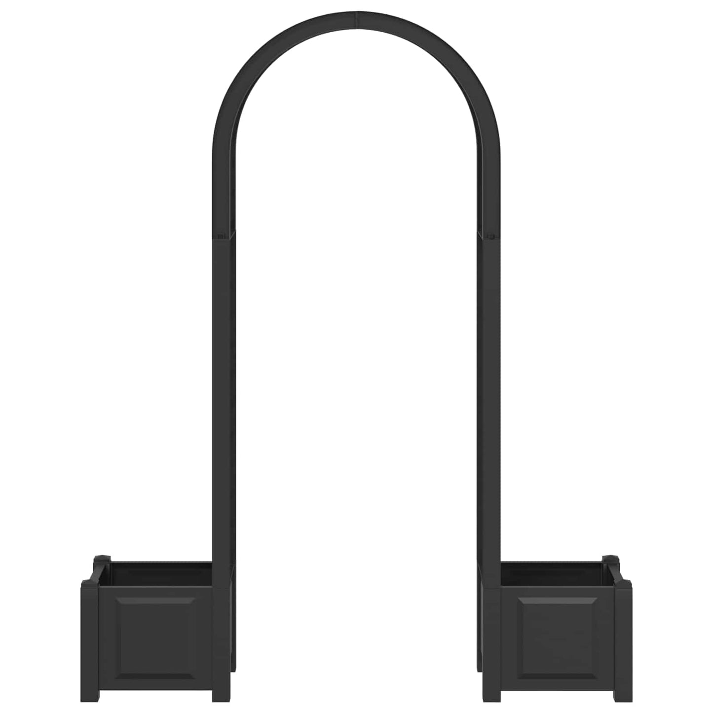 Rózsa ív virágtartóval Antracitszürke 168,5 x 43 x 207 cm PP