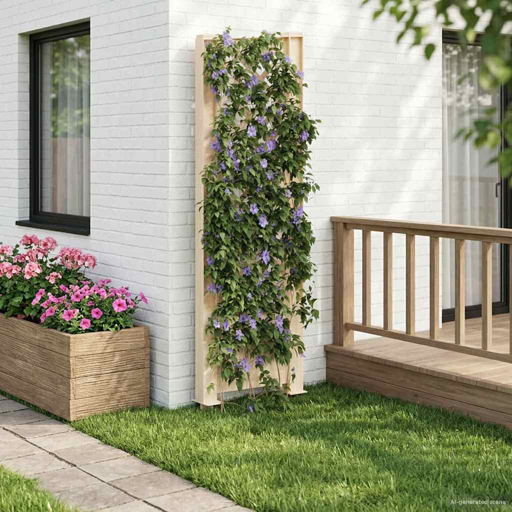 Trellis tüskével Fehér 43 x 6 x 165 cm PP