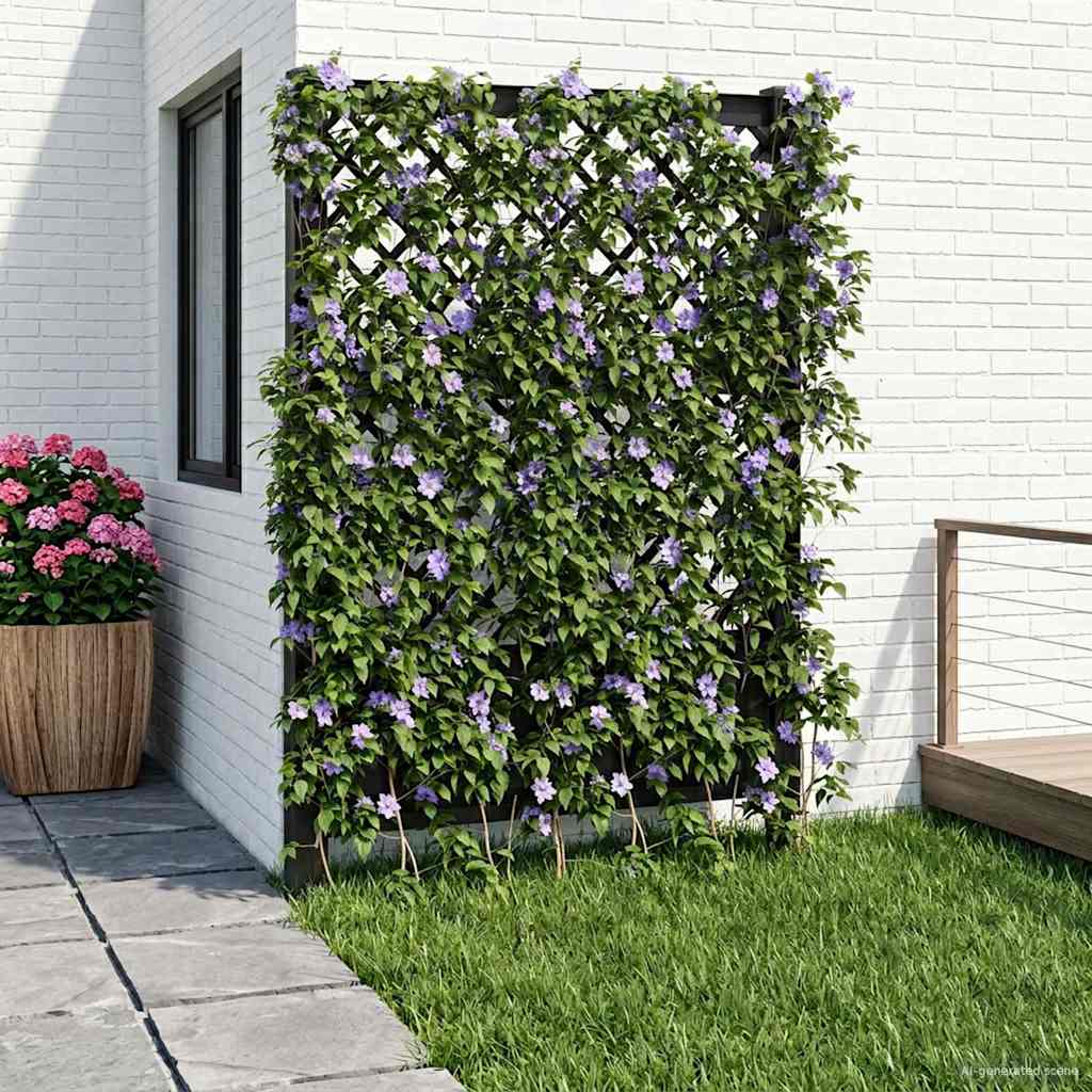 Trellis tüskével Antracitszürke 99 x 6 x 165 cm PP