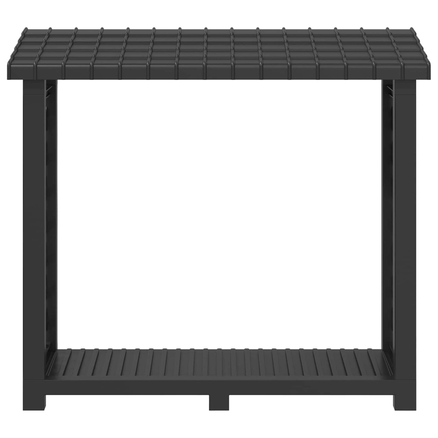 Tűzifaállvány 114 x 46 x 101 cm PP Antracitszürke