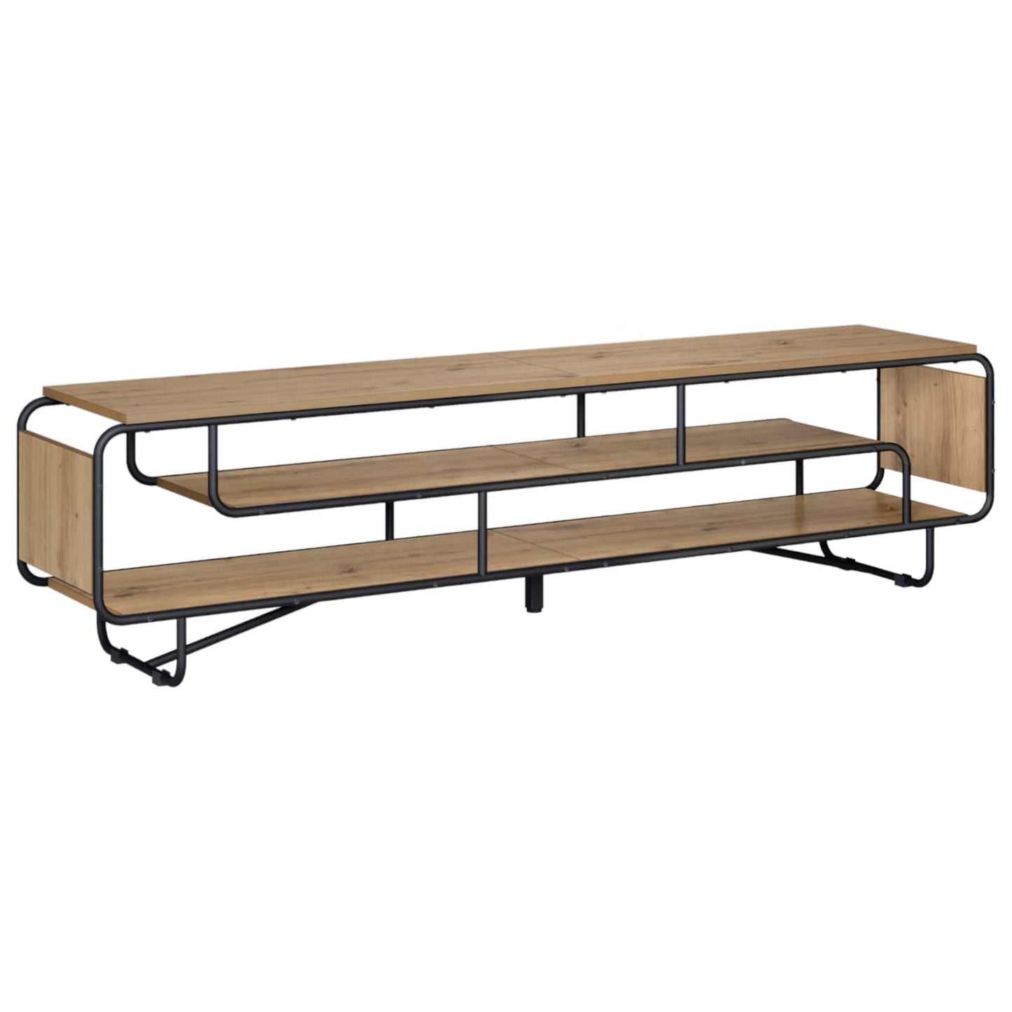 TV állvány 180 x 36 x 45 cm Kézműves Tölgy Szerelt Fa