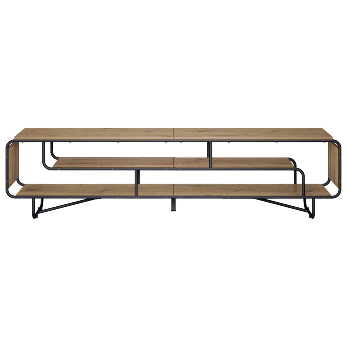 TV állvány 180 x 36 x 45 cm Kézműves Tölgy Szerelt Fa