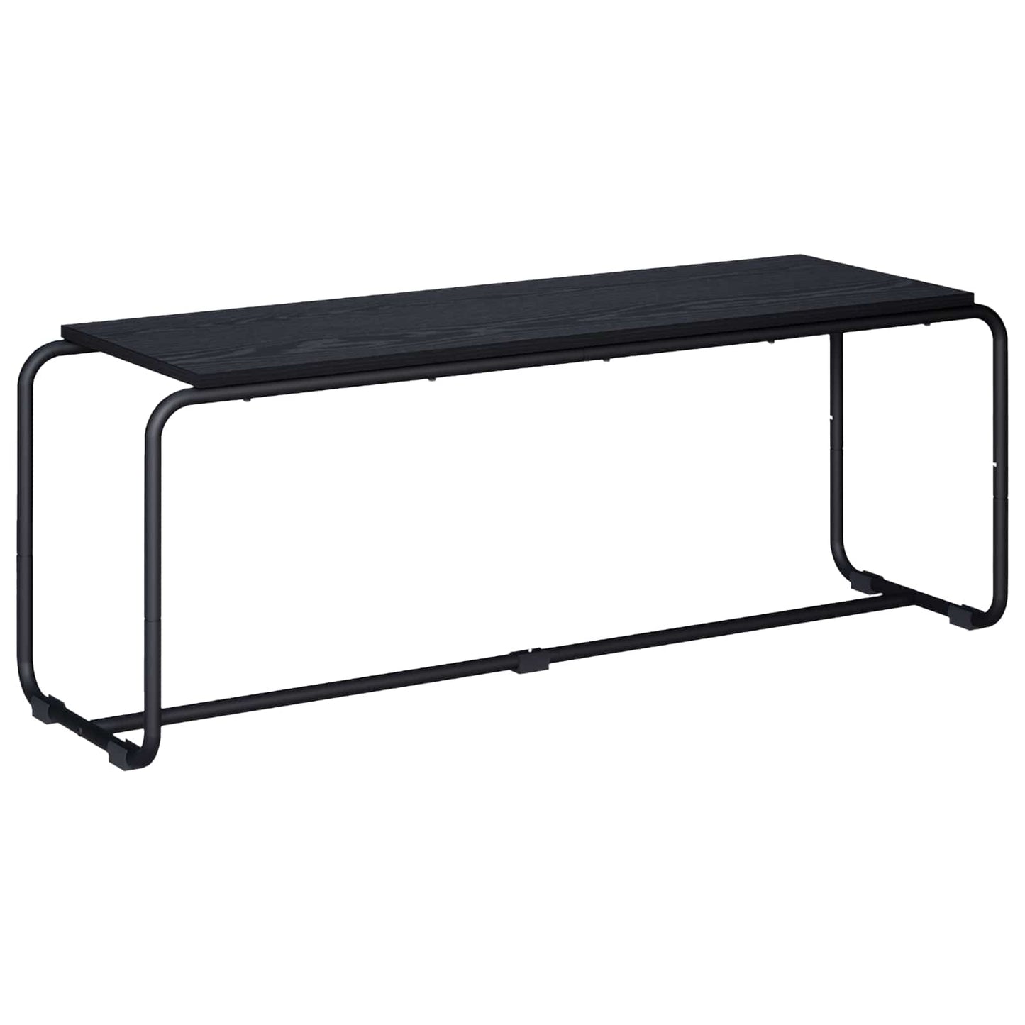 TV állvány 113.5 x 35.5 x 42 cm Fekete Tölgy Szerelt Fa