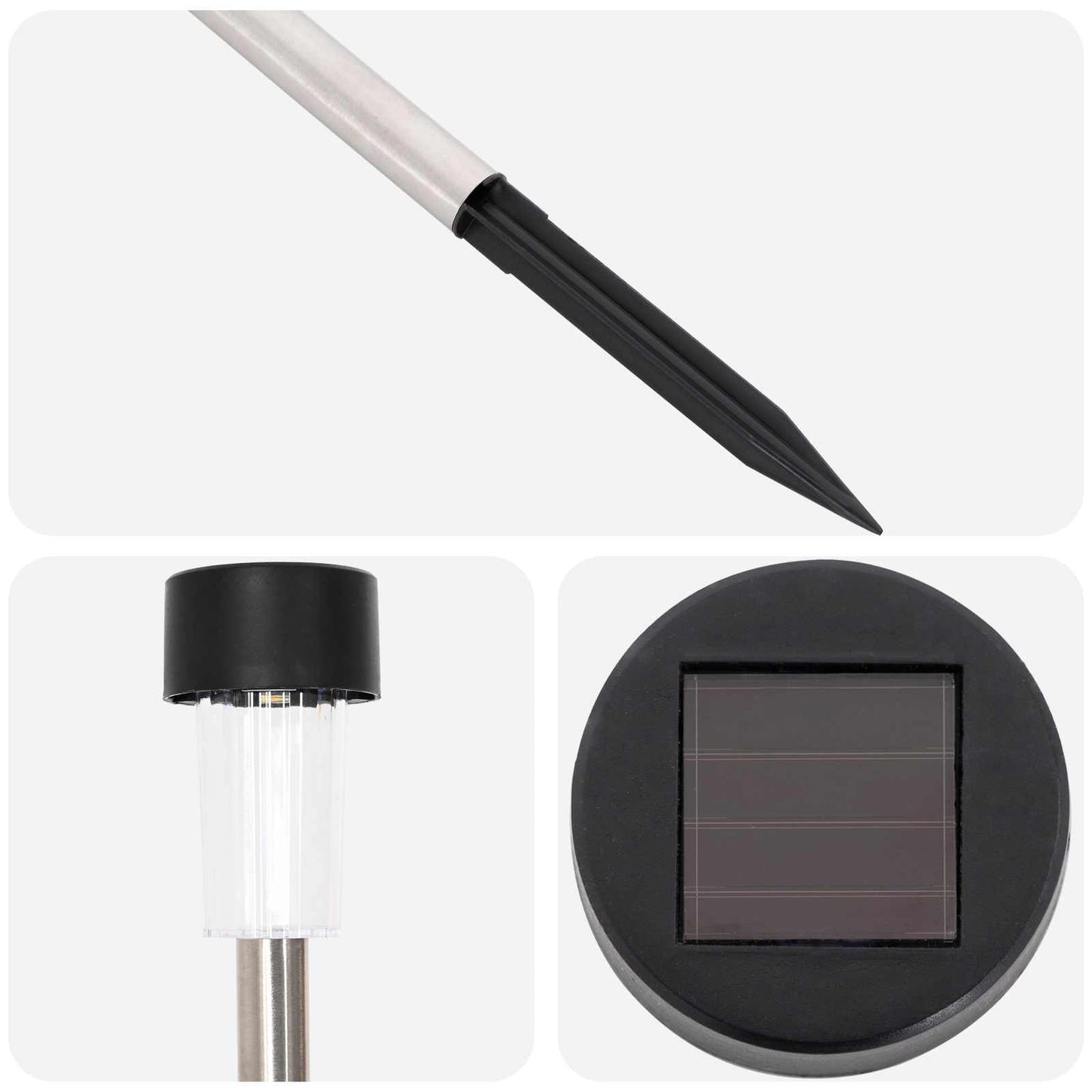 Kültéri napelemes lámpák talppal 24 pcs Meleg fehér 29,5 cm
