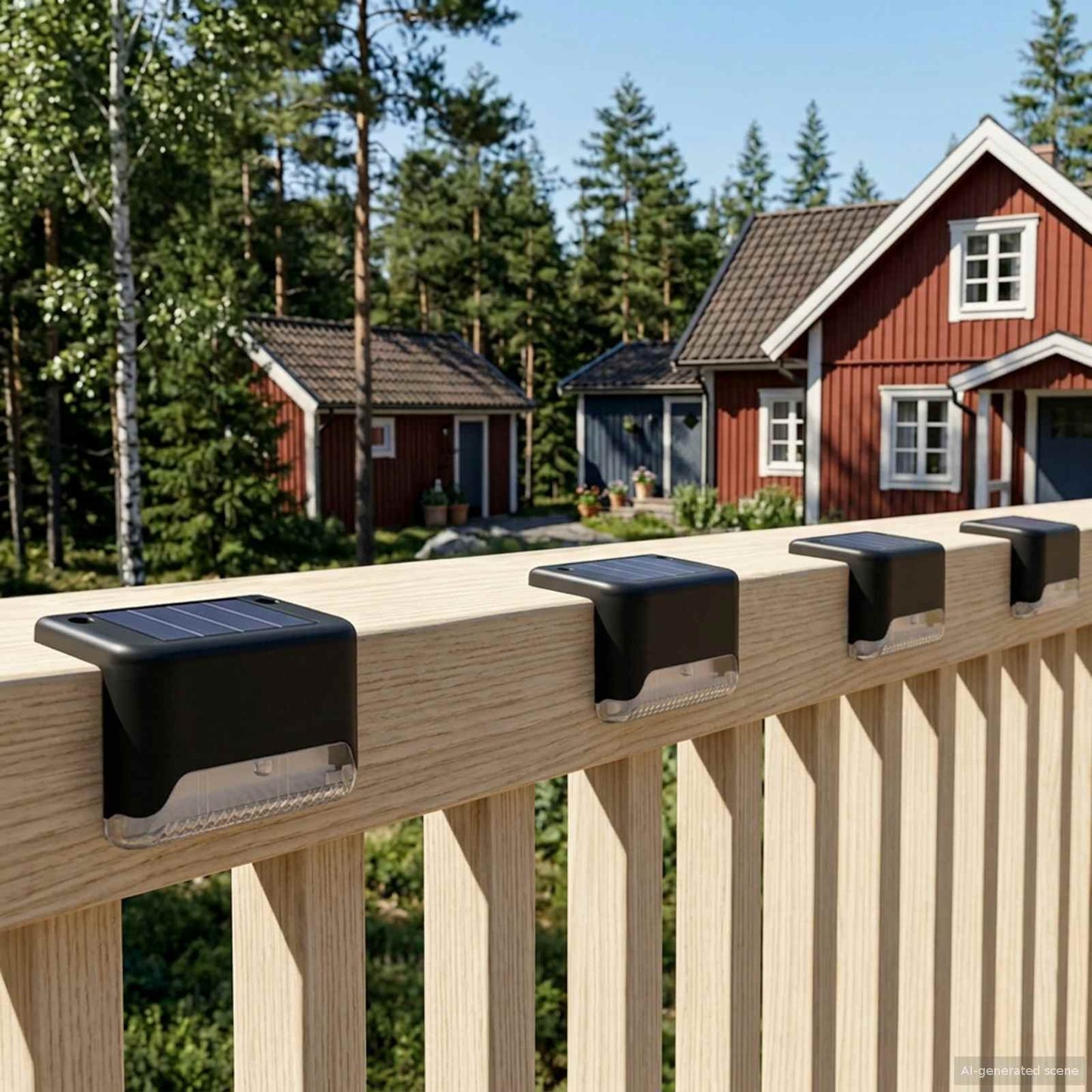 Kültéri napelemes lámpák talppal 4 pcs Meleg fehér 4,5 cm