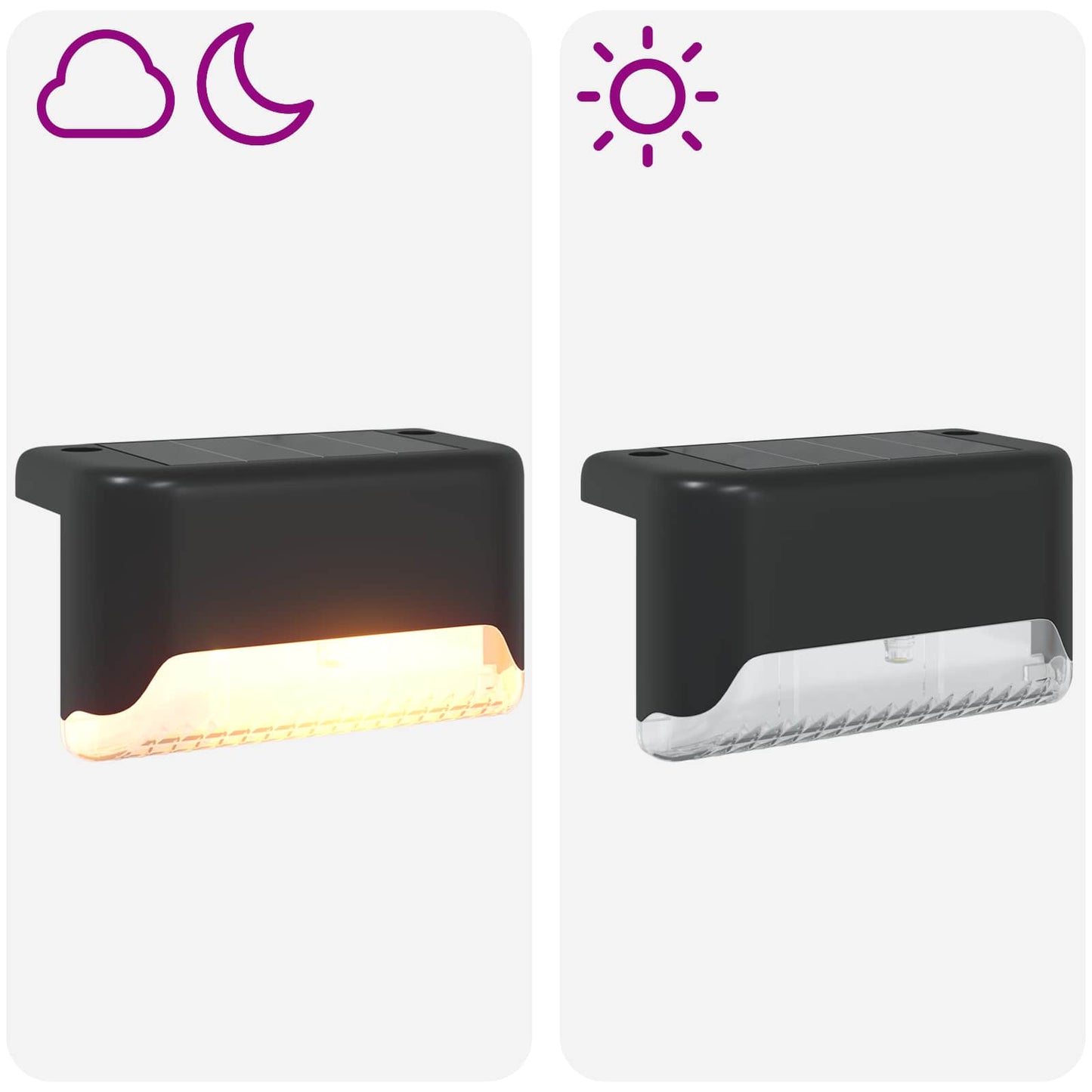 Kültéri napelemes lámpák talppal 4 pcs Meleg fehér 4,5 cm