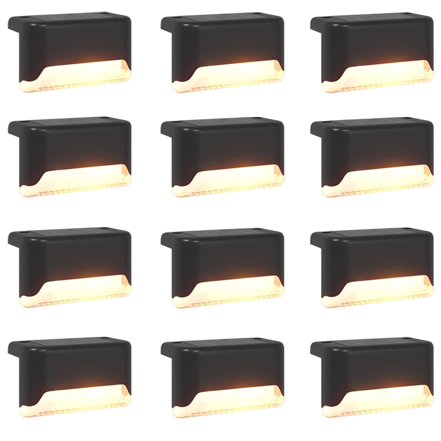 Kültéri napelemes lámpák talppal 12 pcs Meleg fehér 4,5 cm