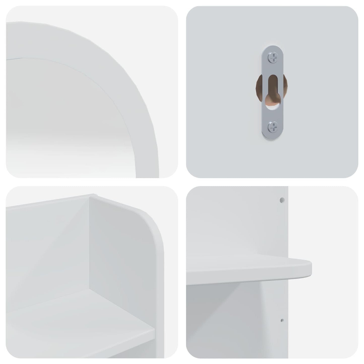 Sminkasztal Készlet FAUSKE 4 pcs Fehér 100 x 50 x 143 cm