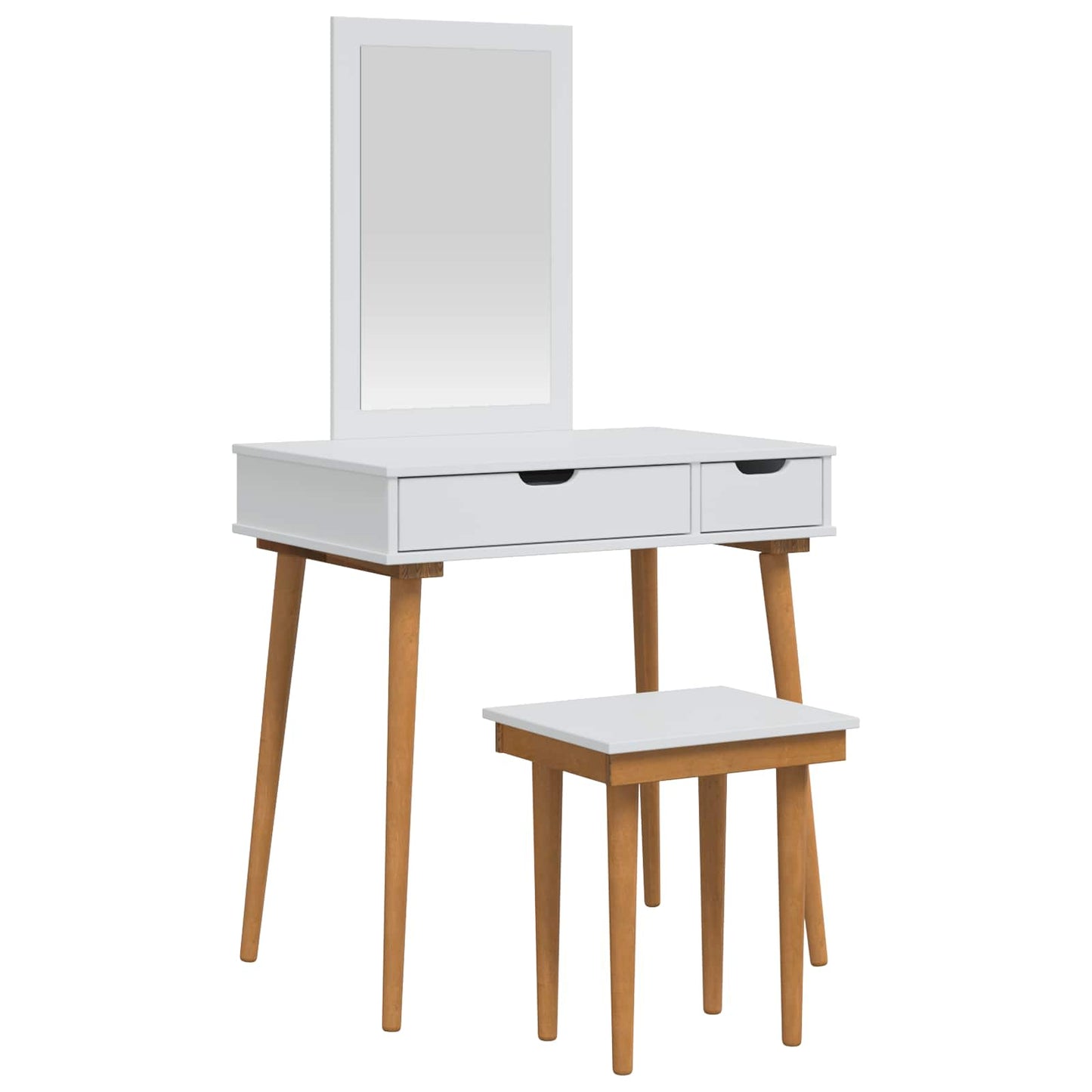 Sminkasztal Készlet FAUSKE 3 pcs Fehér 76 x 50 x 143 cm