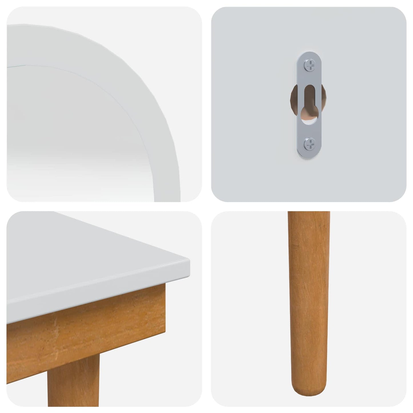Sminkasztal Készlet FAUSKE 3 pcs Fehér 100 x 50 x 143 cm