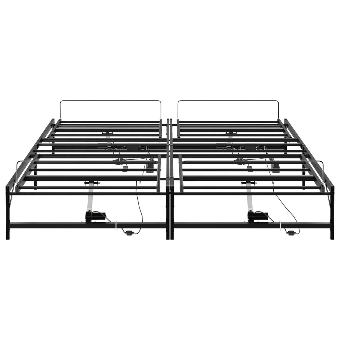 Elektromosan Állítható Ágykeret Fekete 200 x 200 cm Acél