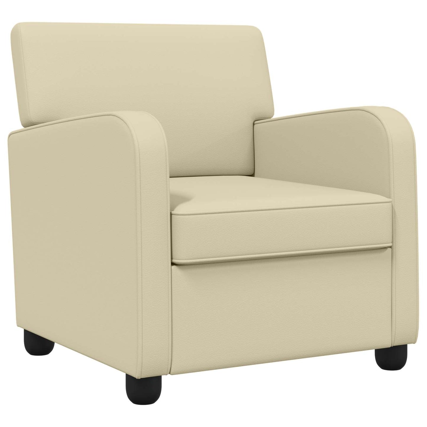 karosszék Krémszínű Műbőr