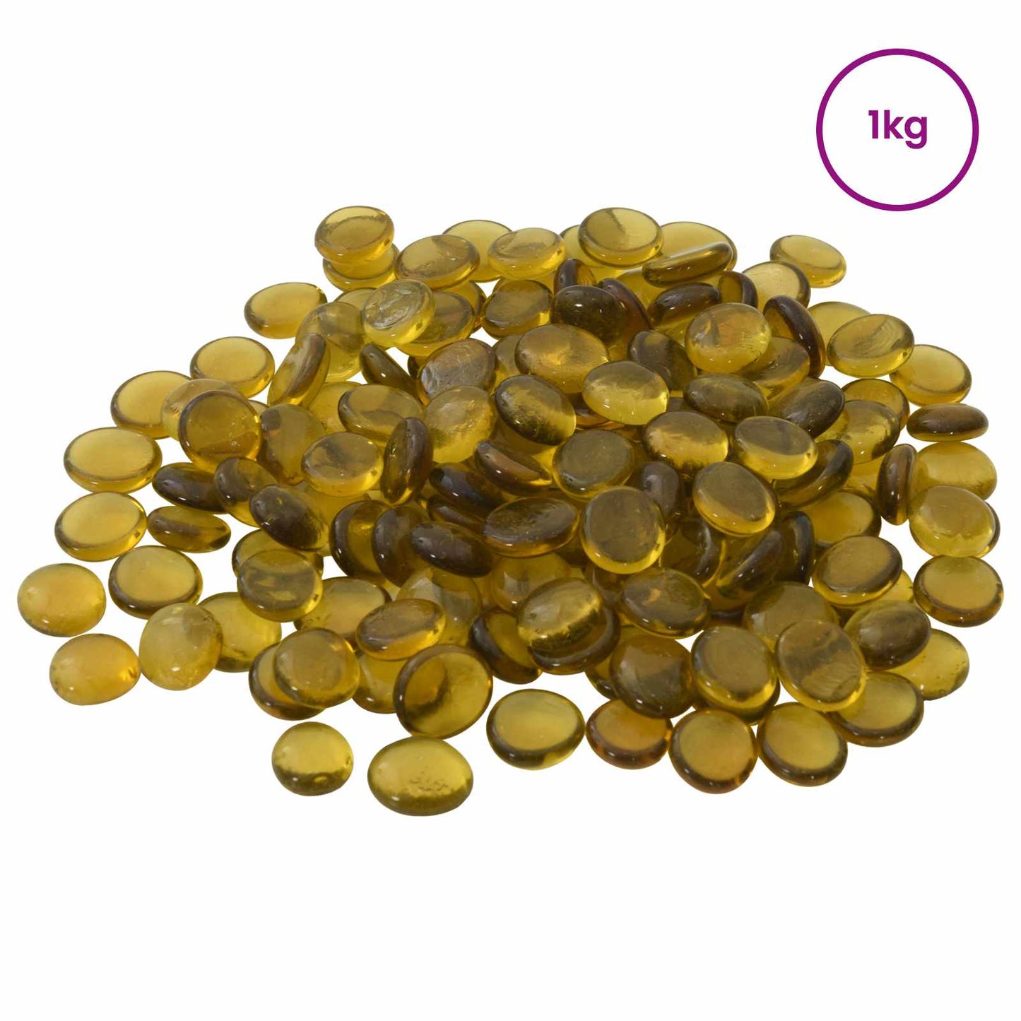 Üveg nugget 17-19 mm Sárga Üveg