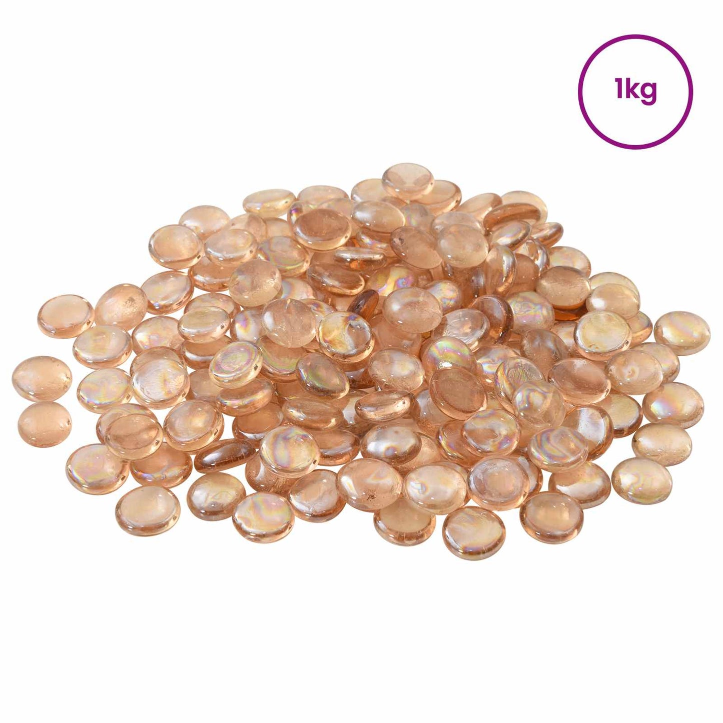 Üveg nugget 17-19 mm Akvamarin piros Üveg