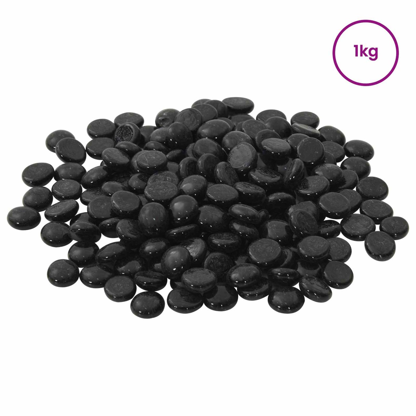 Üveg nugget 17-19 mm Fekete Üveg