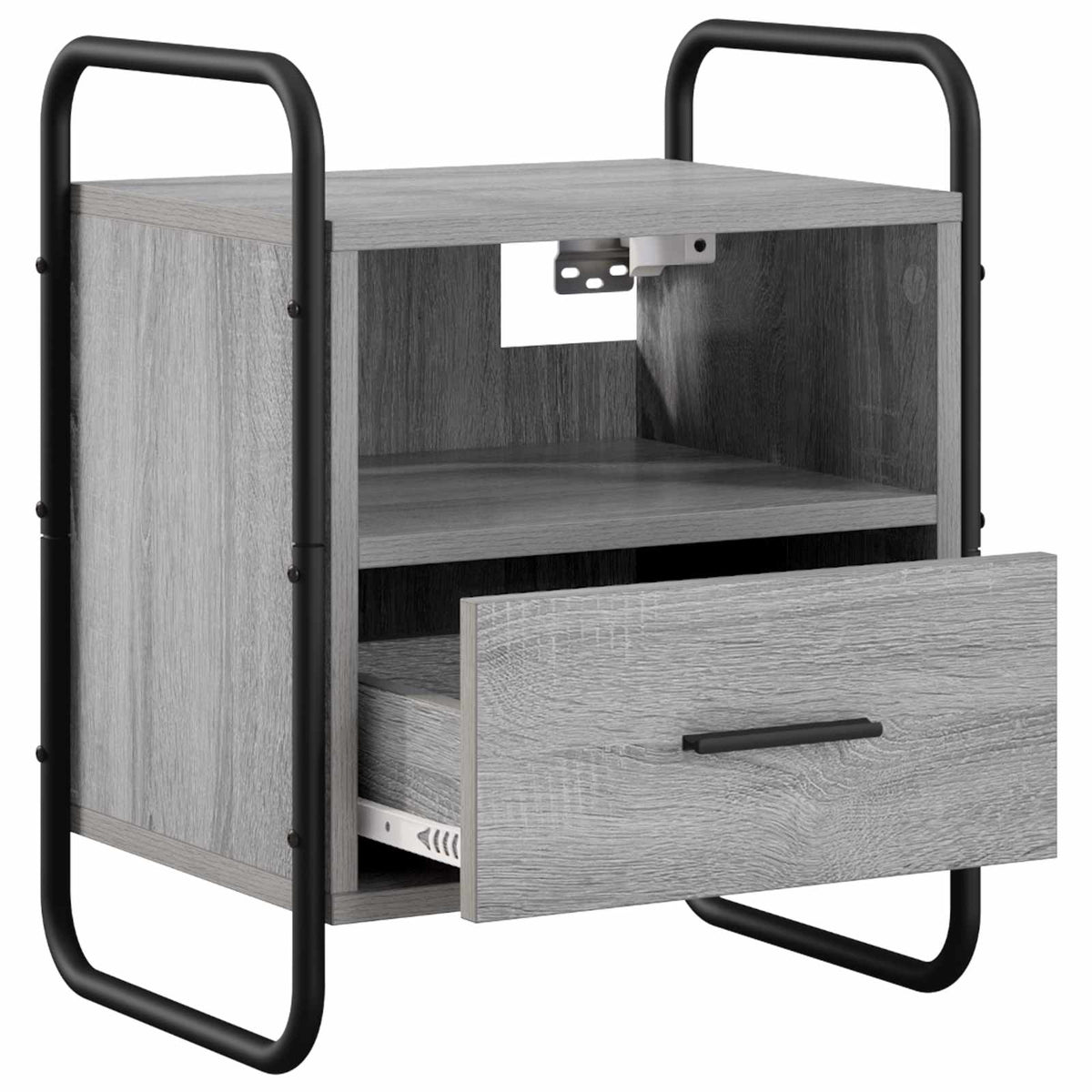 Függő éjjeli szekrény Szürke Sonoma 40 x 30 x 50 cm Szerelt Fa