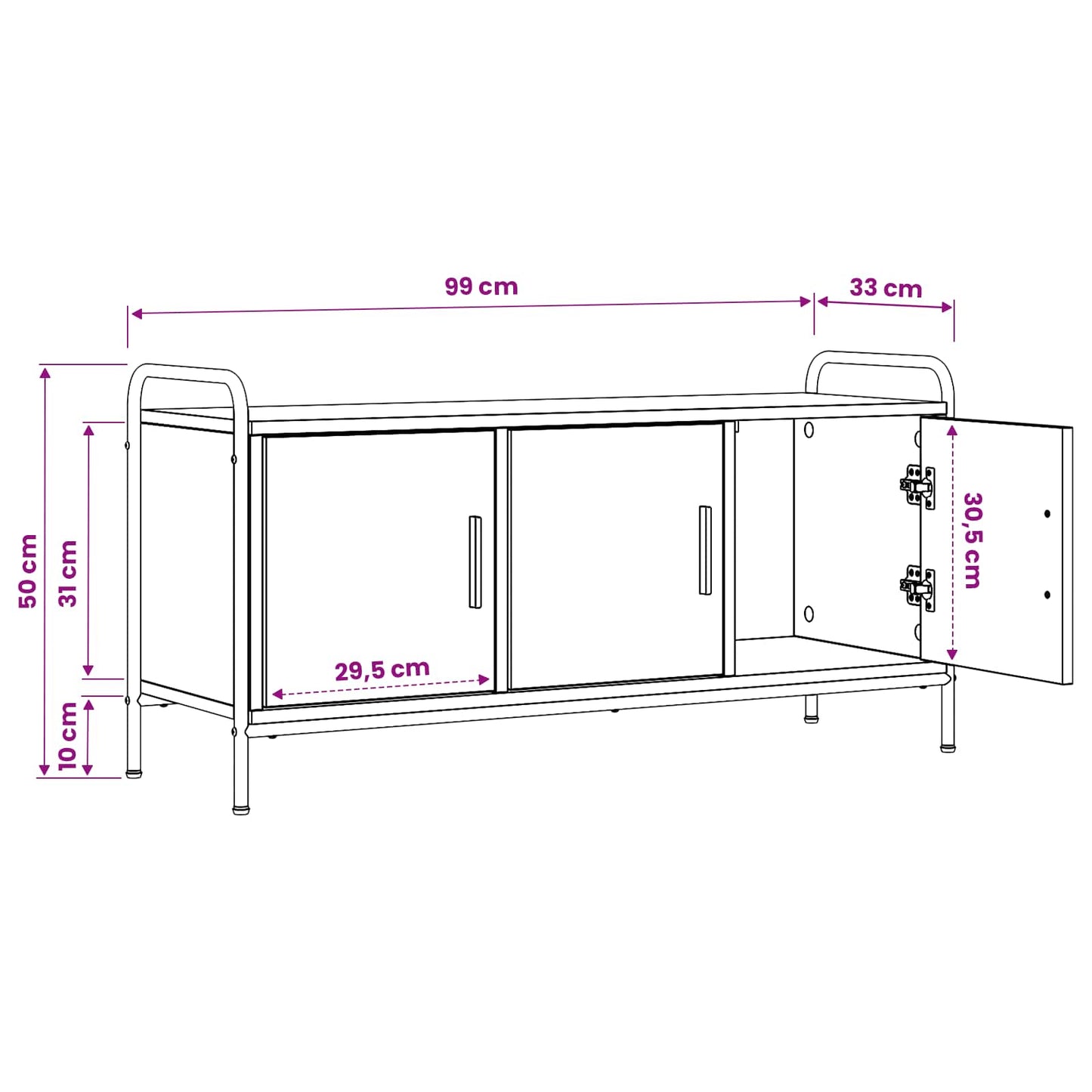 TV szekrény 79,5 x 33 x 50 cm Antik Fa Szerelt Fa