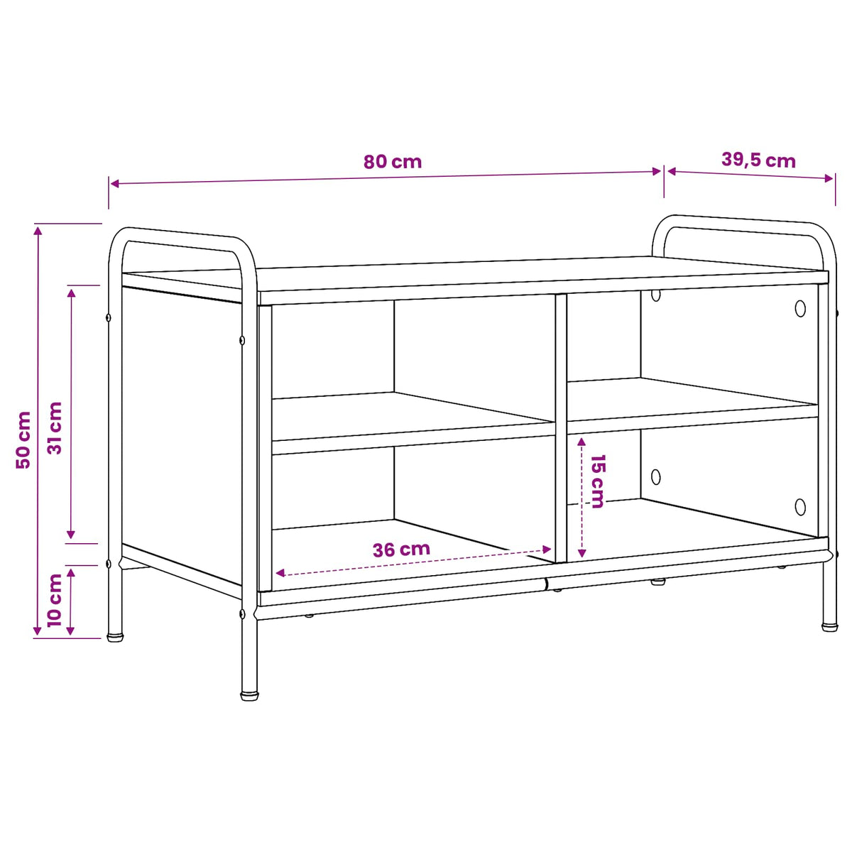 TV szekrény 140 x 39,5 x 50 cm Fekete Tölgy Szerelt Fa