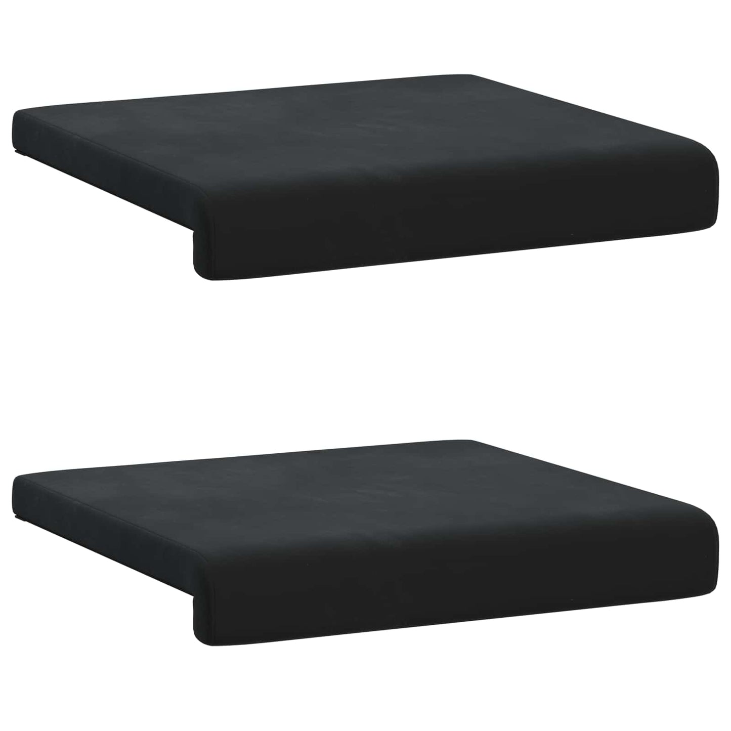 Padpárna 2 db Bársony Fekete Méret: 35 cm mély