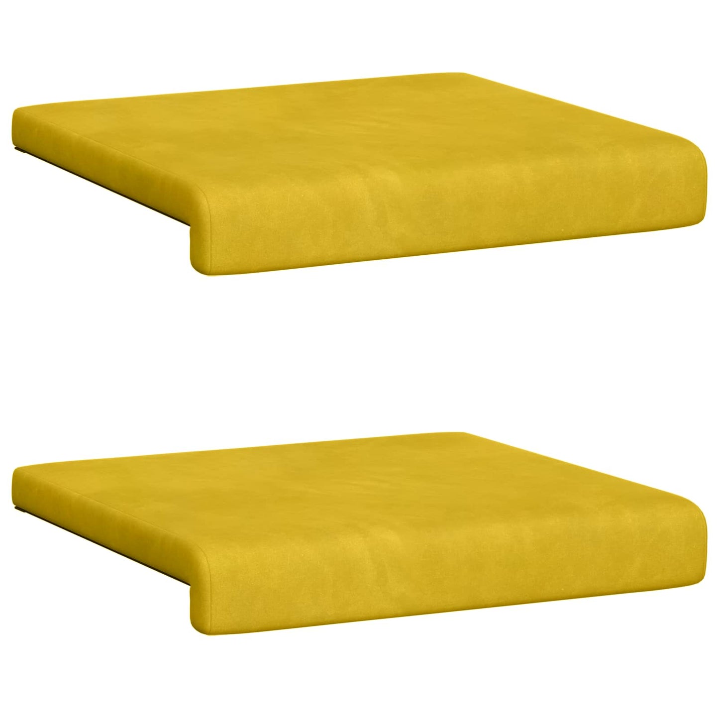 Padpárna 2 db Bársony Sárga Méret: 35 cm mély