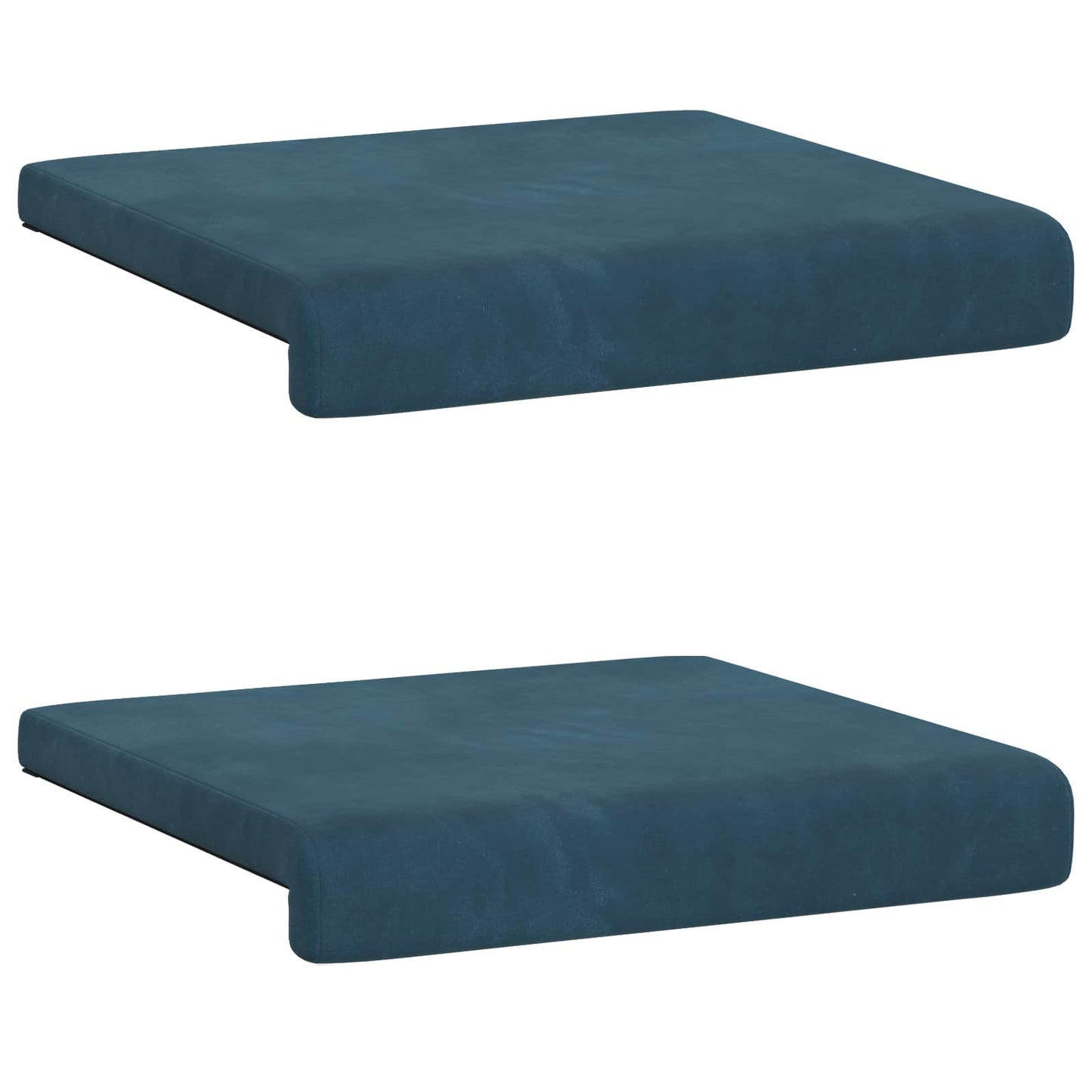 Padpárna 2 db Bársony Kék Méret: 35 cm mély