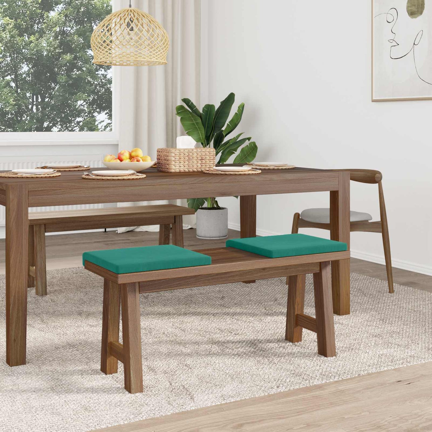 Padpárna 2 db Bársony Türkiz Méret: 35 cm mély