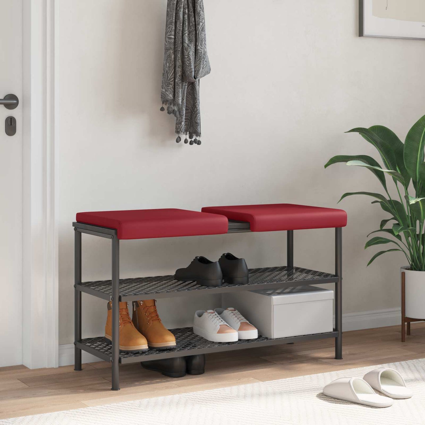 Padpárna 2 db Műbőr Bordó Méret: 35 cm mély
