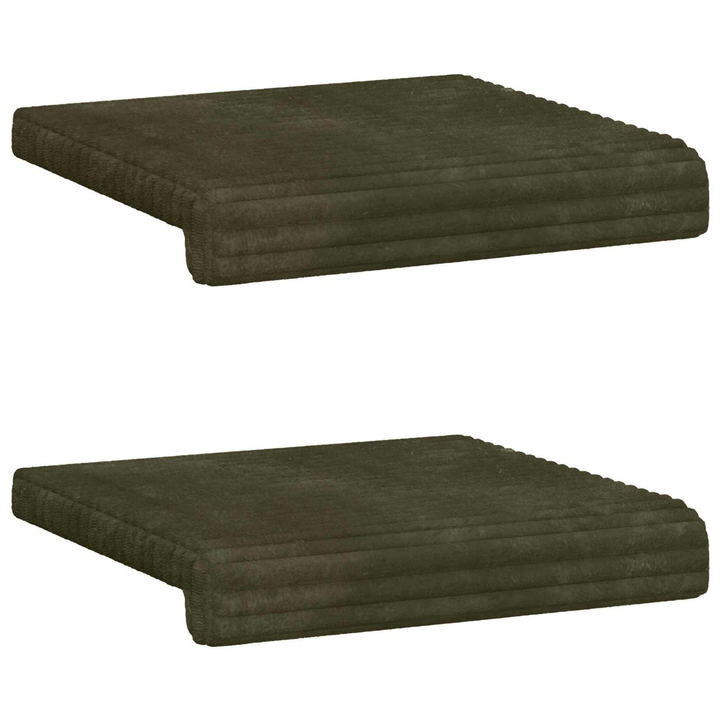 Padpárna 2 db Plüss kordbársony Zöld Méret: 35 cm mély