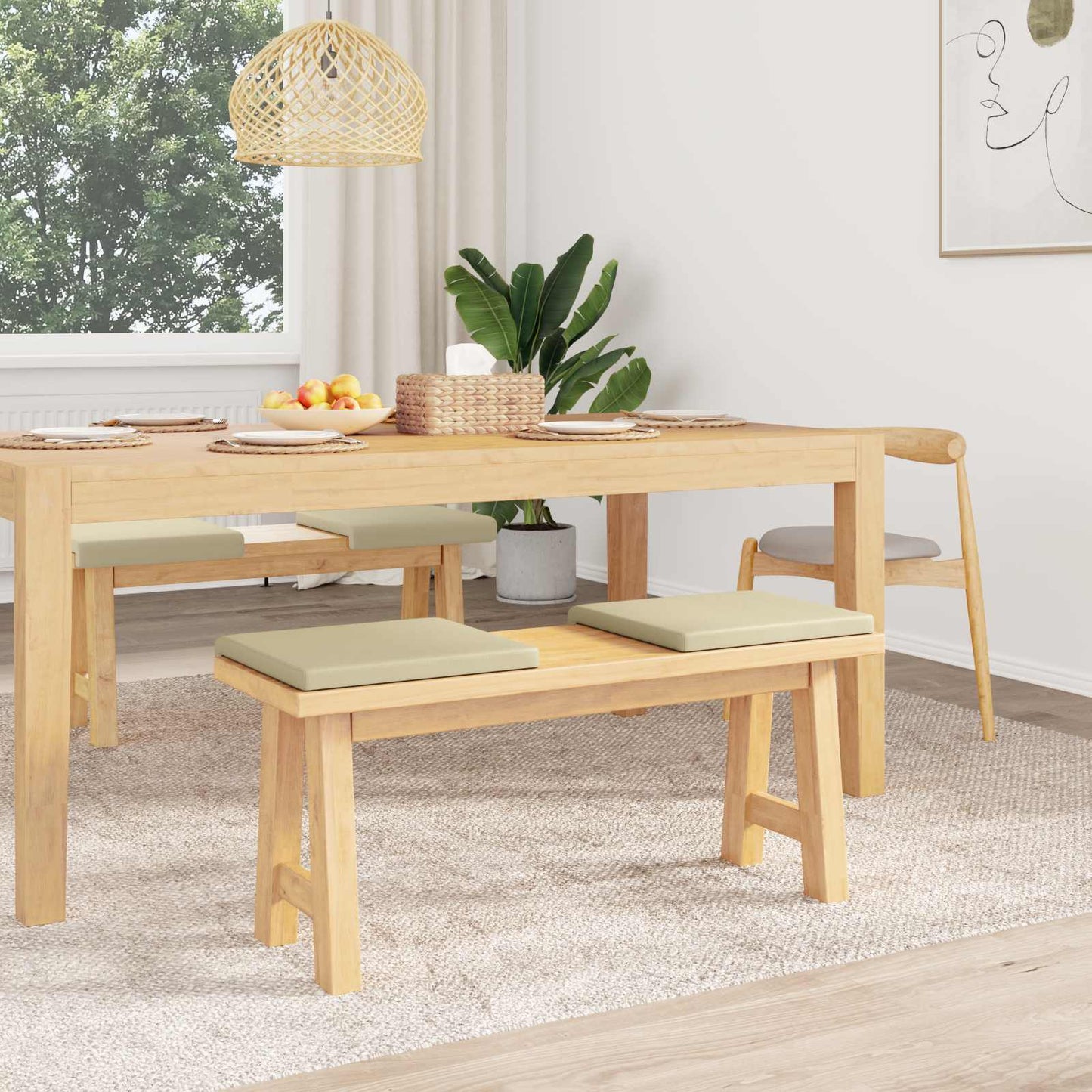 Padpárna 4 db Műbőr Krémszínű Méret: 35 cm mély