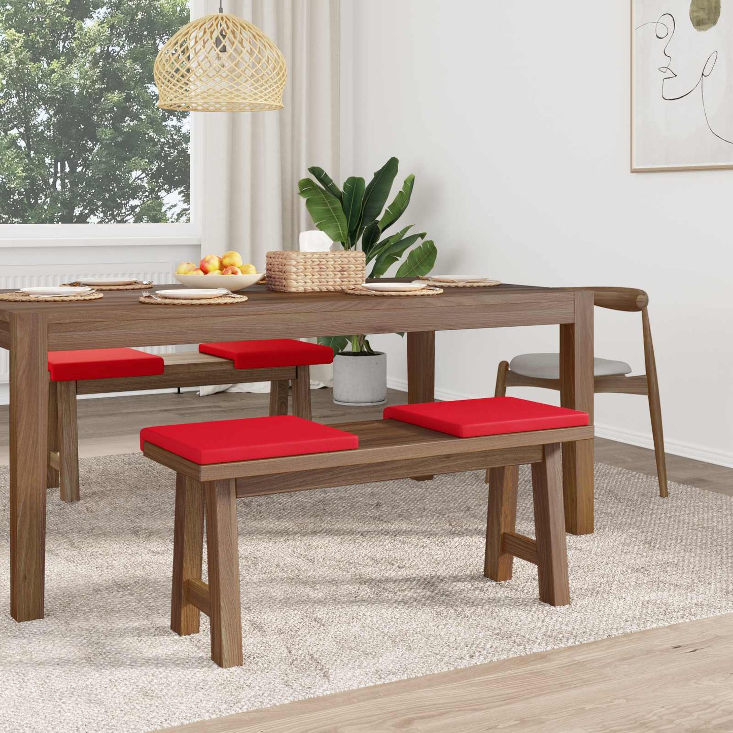 Padpárna 4 db Műbőr Piros Méret: 35 cm mély