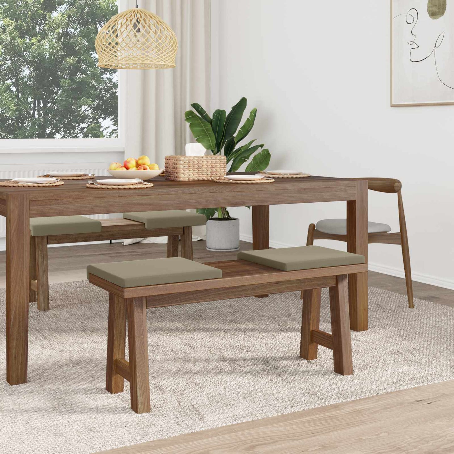 Padpárna 4 db Textúrált bársony Khaki Méret: 35 cm mély
