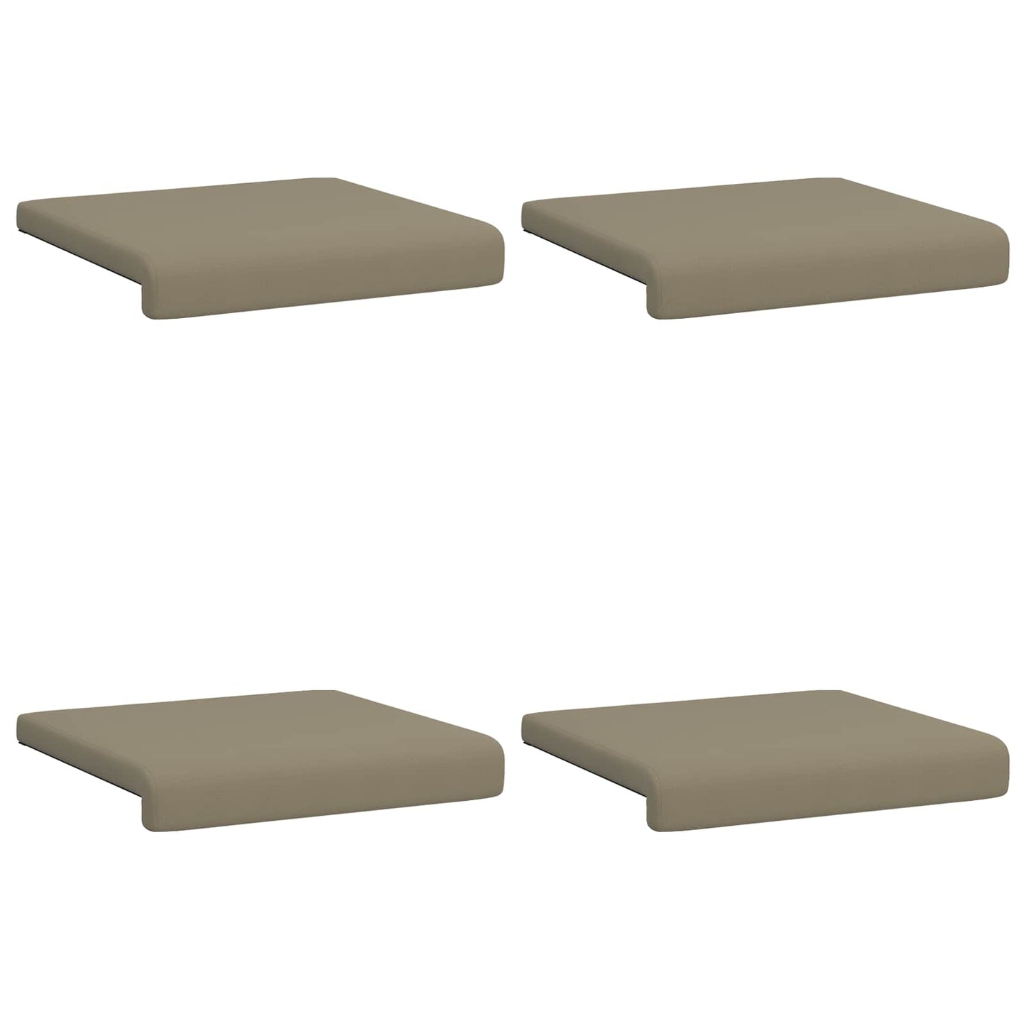 Padpárna 4 db Textúrált bársony Khaki Méret: 35 cm mély