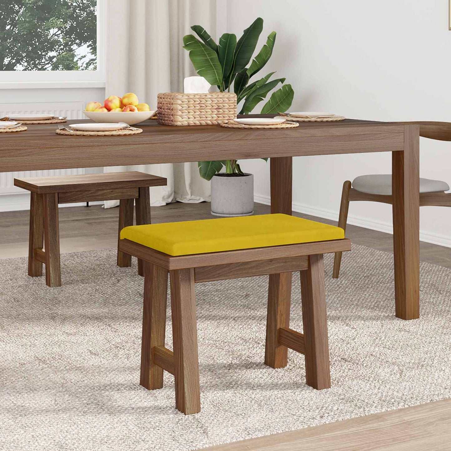 Padpárna Bársony Sárga Méret: 35 cm mély