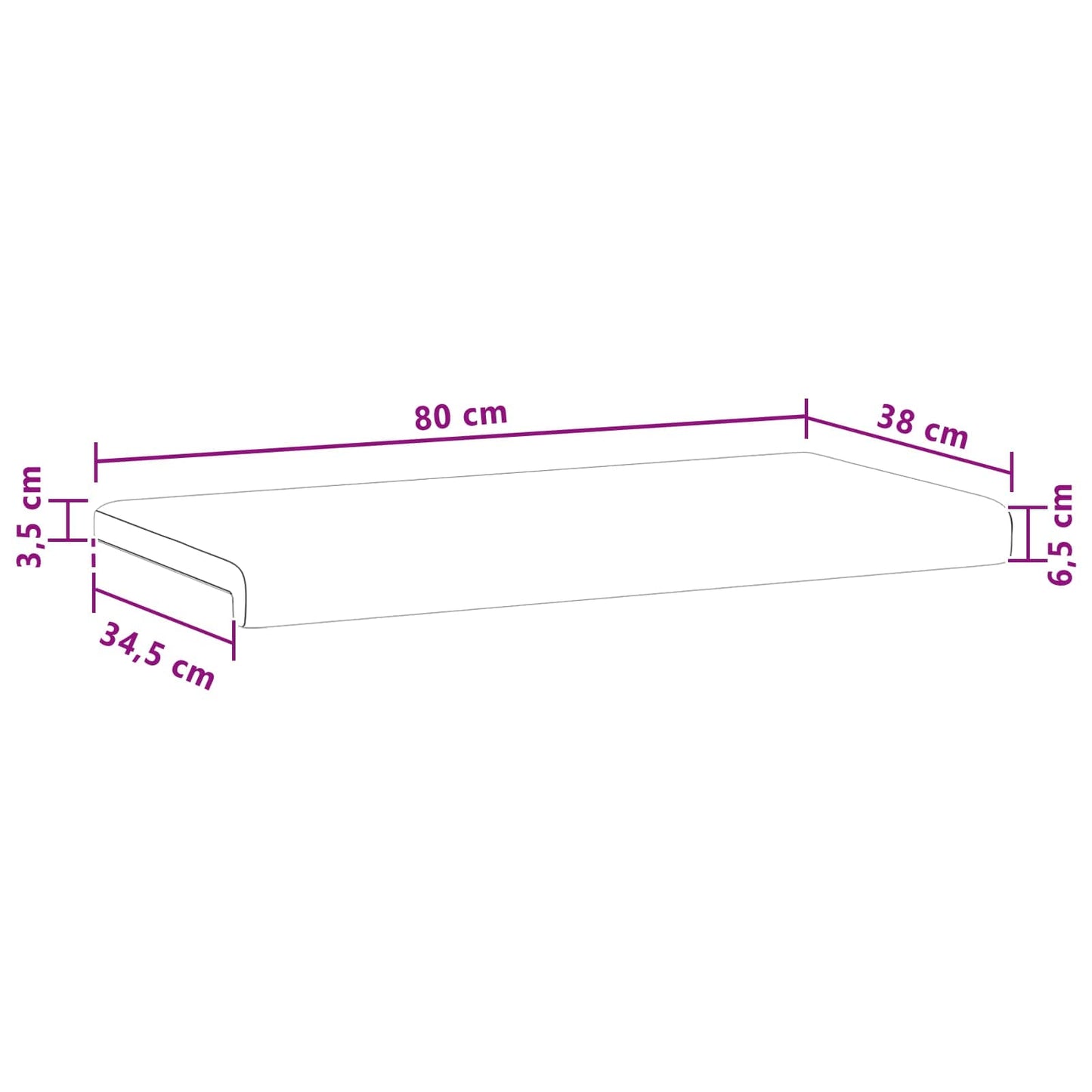 Padpárna Bársony Világosszürke Méret: 35 cm mély
