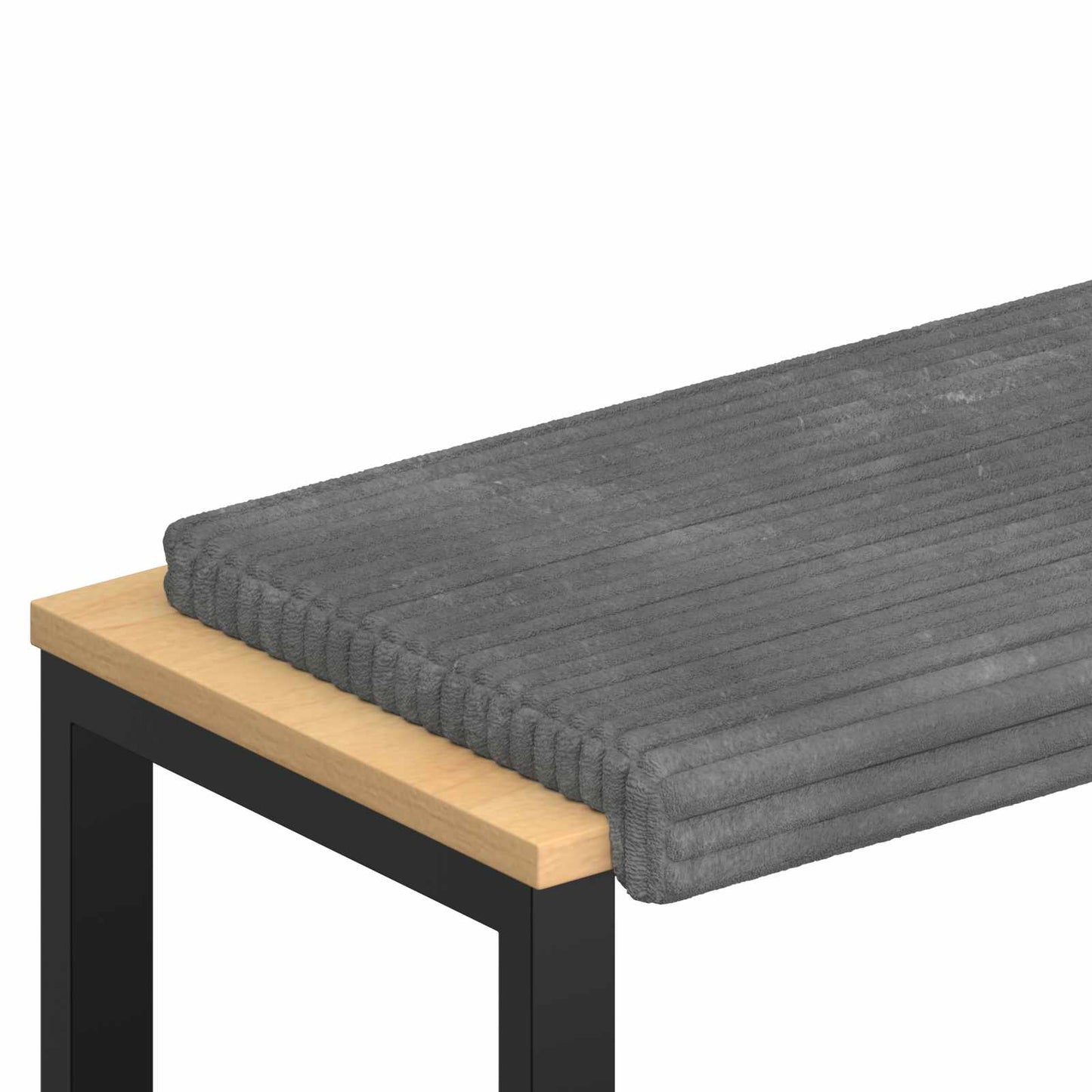 Padpárna Plüss kordbársony Világosszürke Méret: 35 cm mély