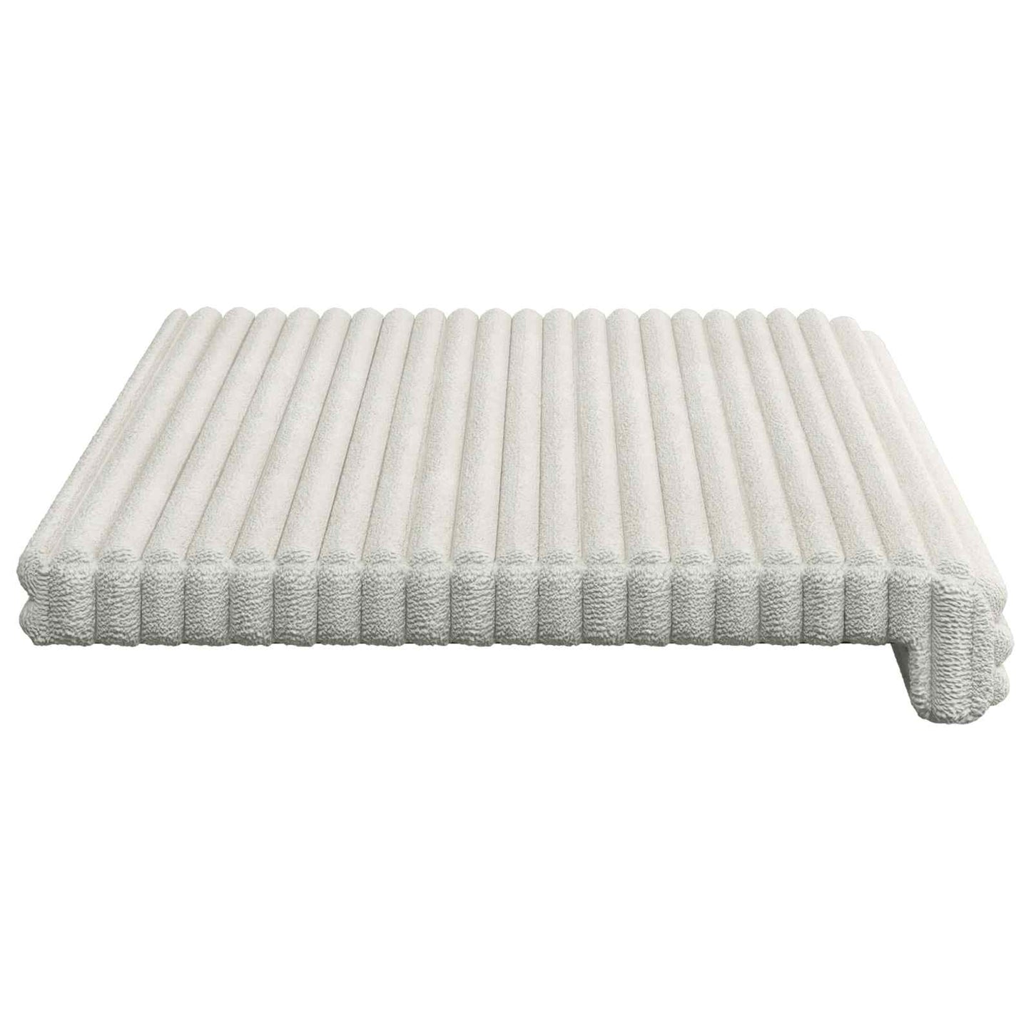 Padpárna Plüss kordbársony Krémszínű Méret: 35 cm mély