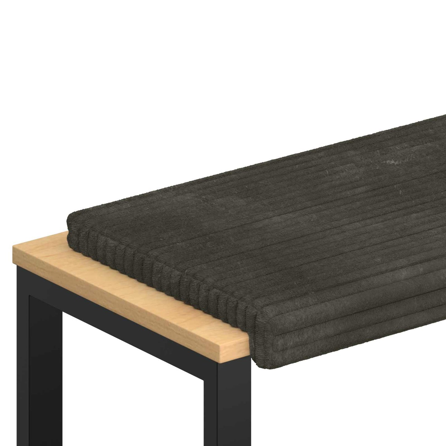 Padpárna Plüss kordbársony Antracitszürke Méret: 35 cm mély