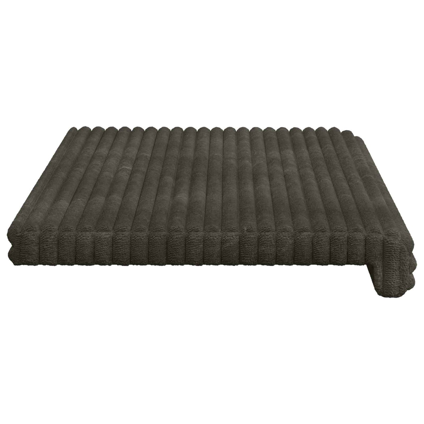 Padpárna Plüss kordbársony Antracitszürke Méret: 35 cm mély