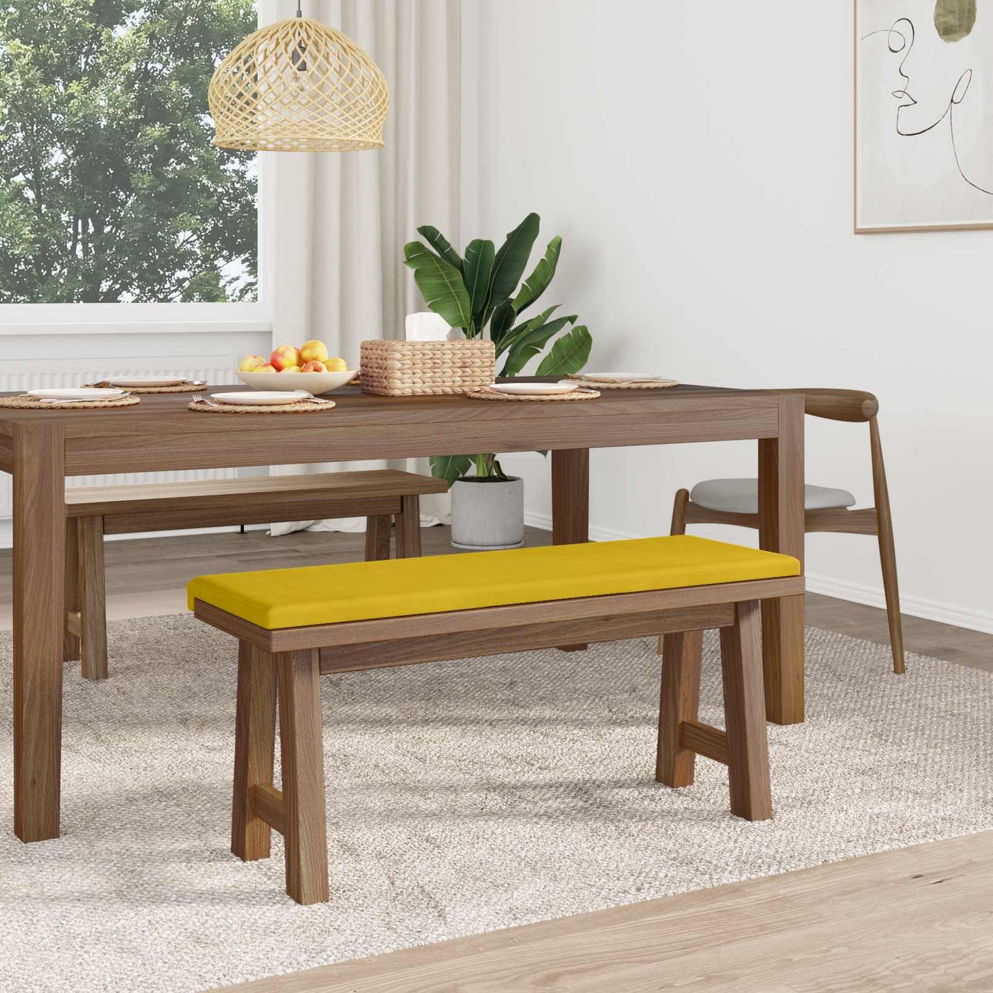 Padpárna Bársony Sárga Méret: 35 cm mély