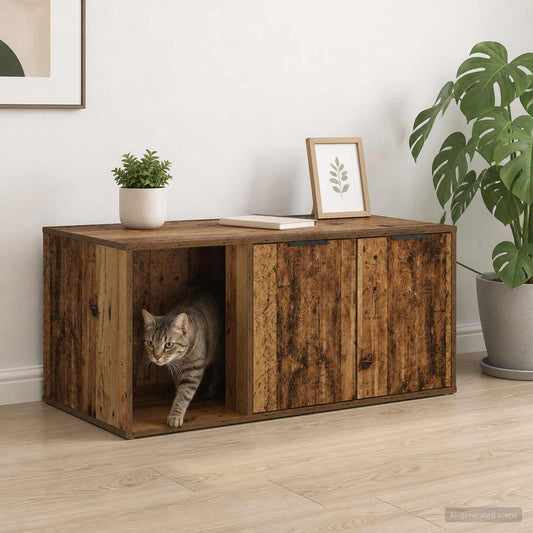 Macska ketrec bútor Antik Fa 100 x 49 x 45 cm Szerelt Fa