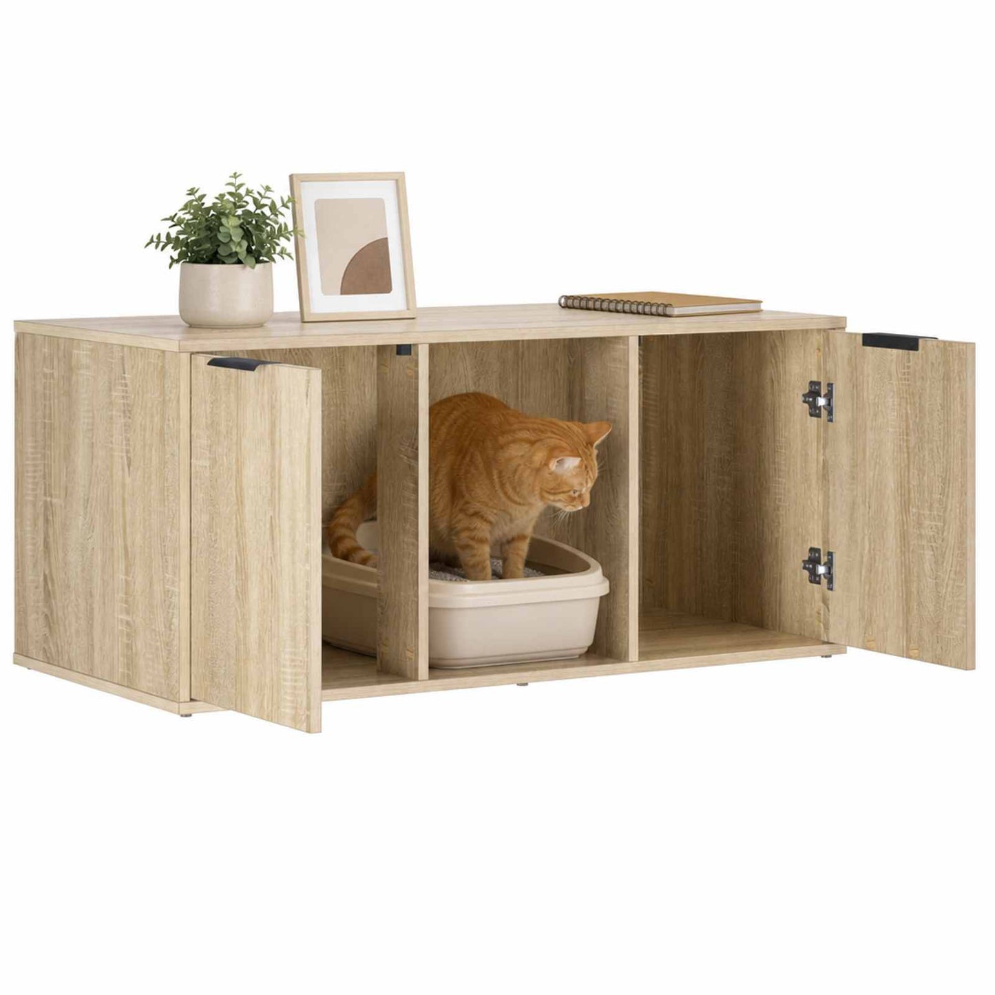 Macska ketrec bútor Sonoma Tölgy 100 x 49 x 45 cm Szerelt Fa