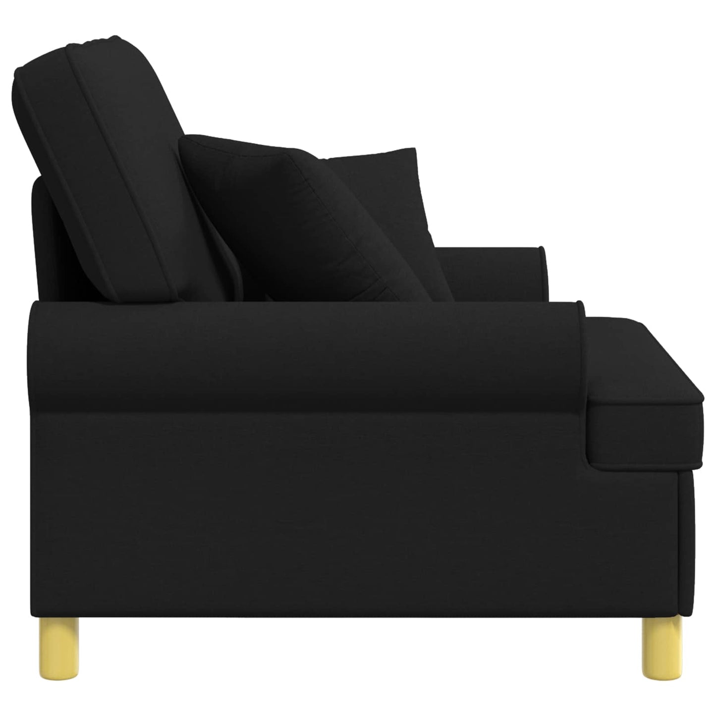 XL fotel párnákkal Fekete Szövet
