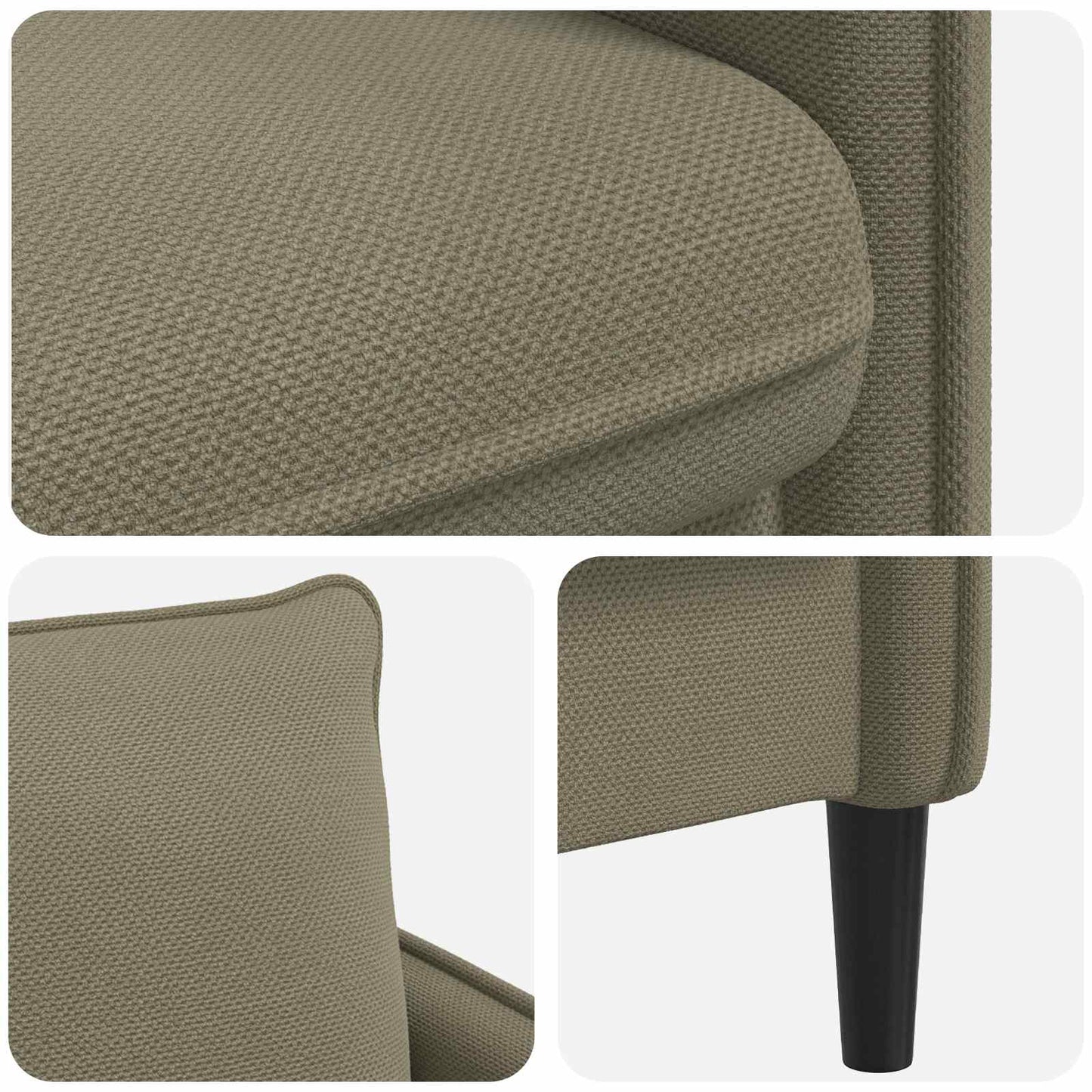 XL fotel Khaki Bársony