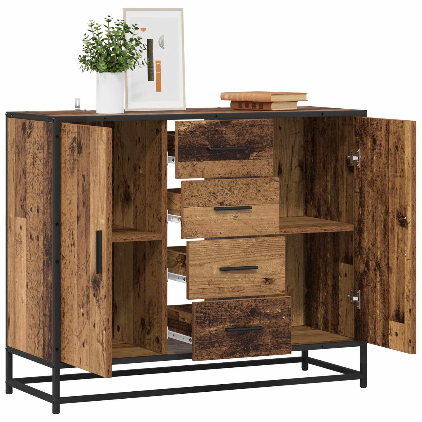Széf Antik Fa 92 x 35 x 76 cm Szerelt Fa