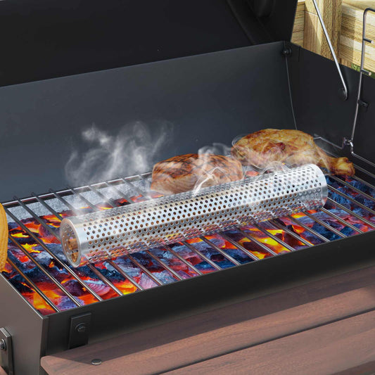 Kültéri grill 104 x 58 x 114 cm Acél Fekete