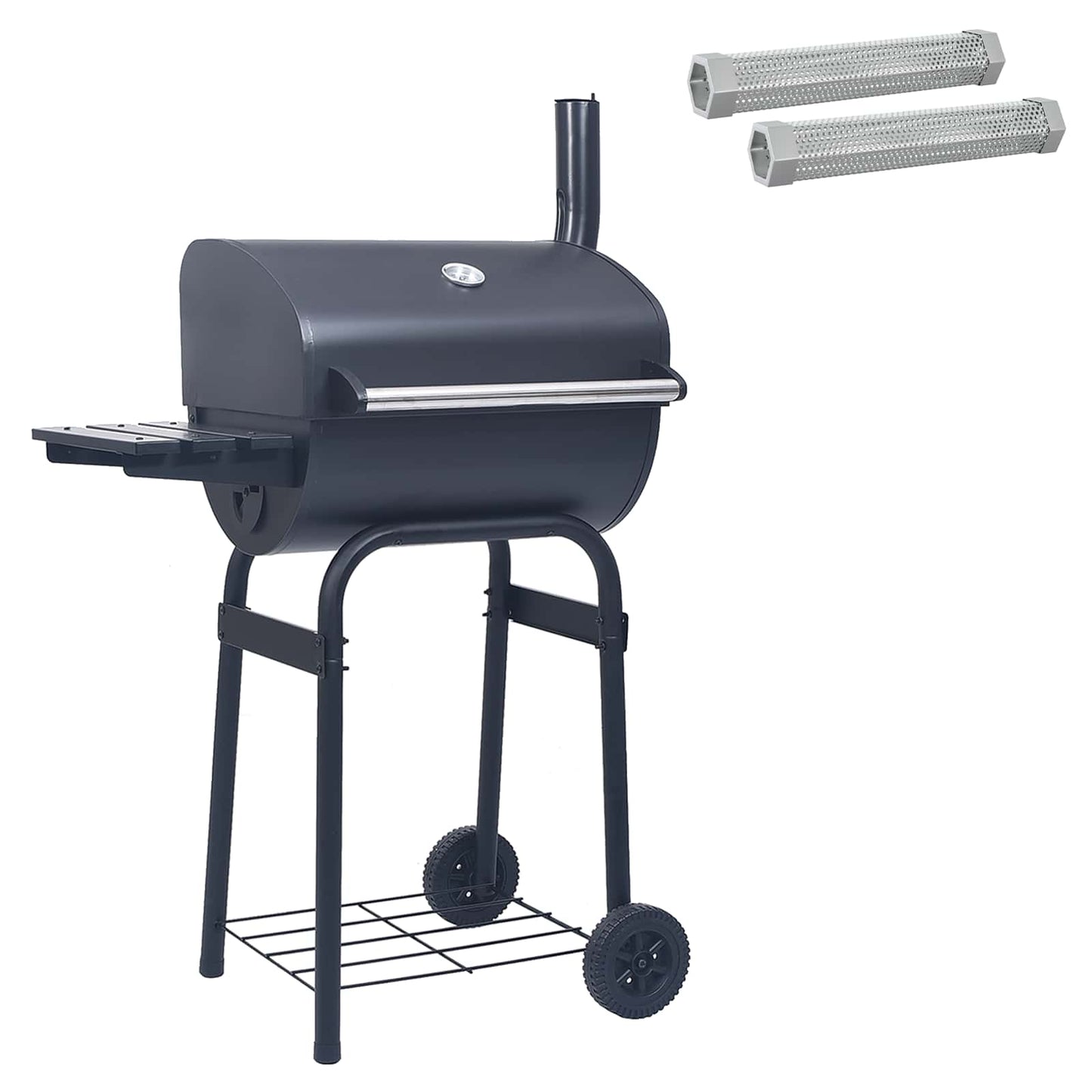 Fak grill 75 x 48 x 120 cm Ezüst Porszórt acél és műanyag