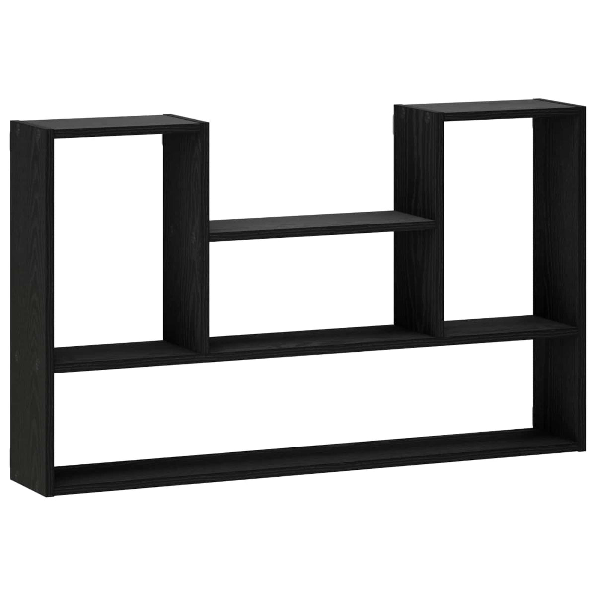 Falpolc Fekete 100 x 17 x 60 cm Szerelt Fa