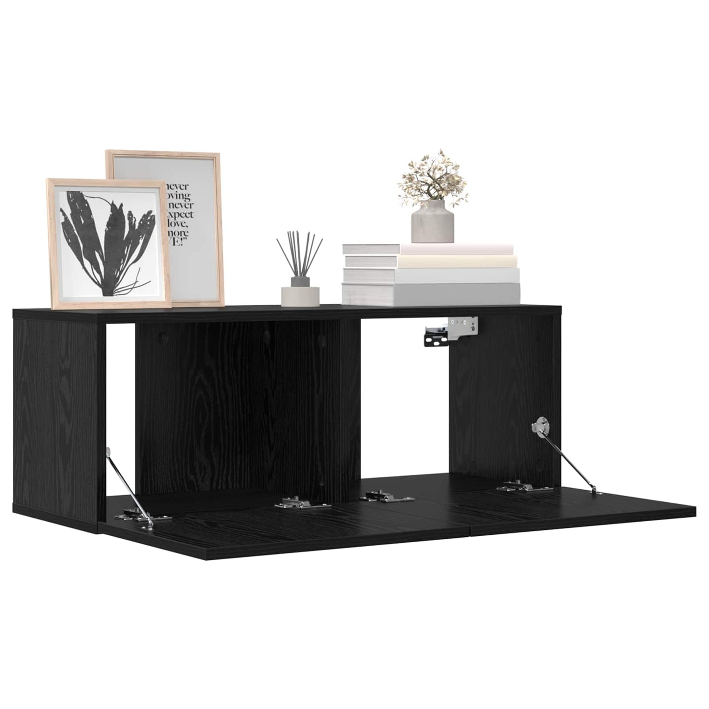 TV szekrény garnitúra 8 pcs 80 x 30 x 30 cm Fekete Tölgy