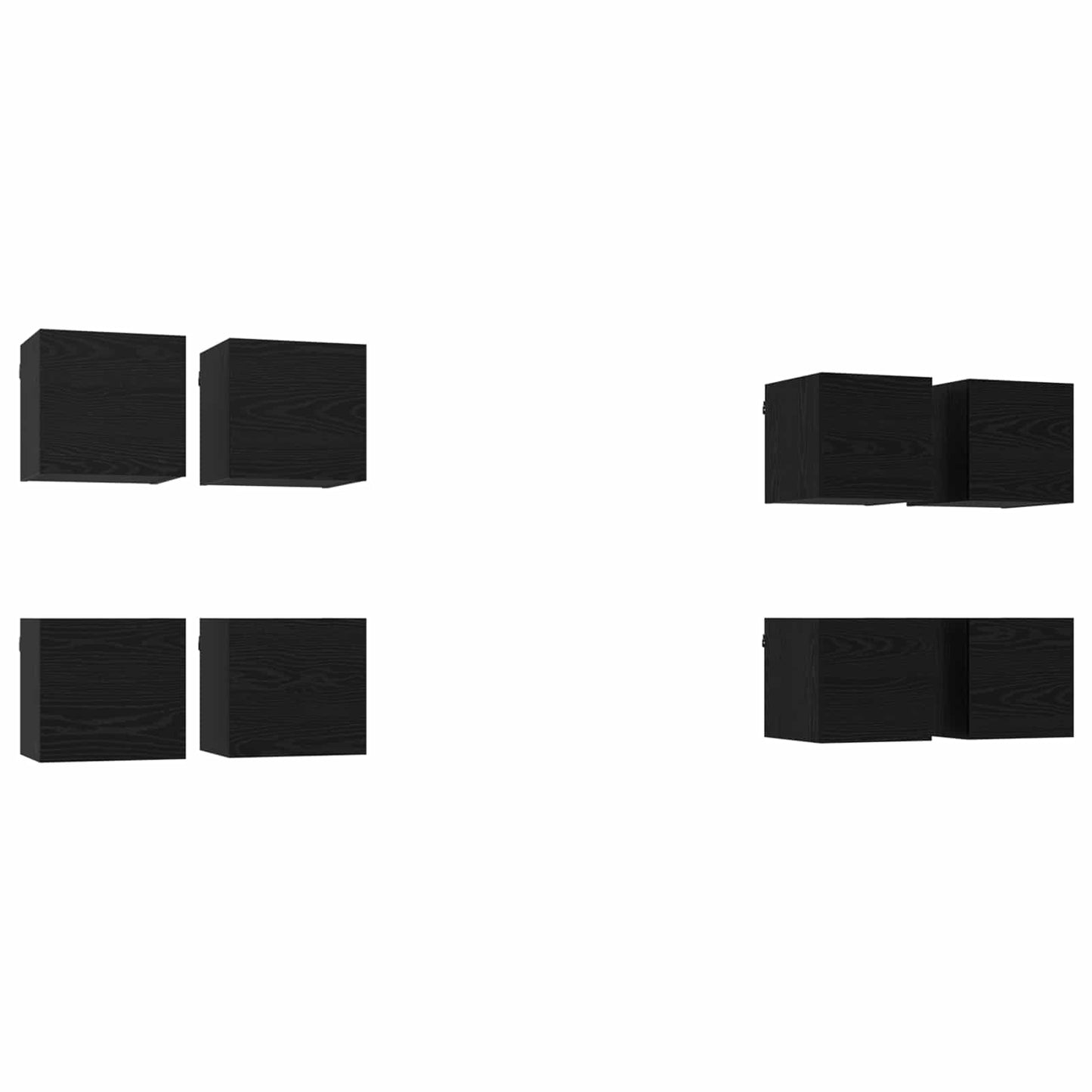Fali TV Szekrény 8 pcs Fekete Tölgy 30,5 x 30 x 30 cm